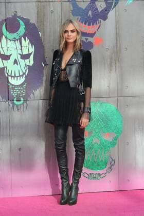 . 03 08 2016. London, United Kingdom. Cara Delevingne arriving at the Suicide Squad premiere in London.  xStephenxLockx xi-Imagesx IIM-13272-0010