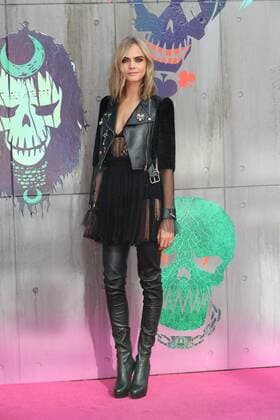. 03 08 2016. London, United Kingdom. Cara Delevingne arriving at the Suicide Squad premiere in London.  xStephenxLockx xi-Imagesx IIM-13272-0012