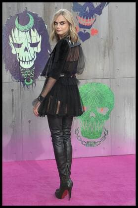 . 03 08 2016. London, United Kingdom. Cara Delevingne arriving for the Suicide Squad premiere in London.  xStephenxLockx xi-Imagesx IIM-13272-0054