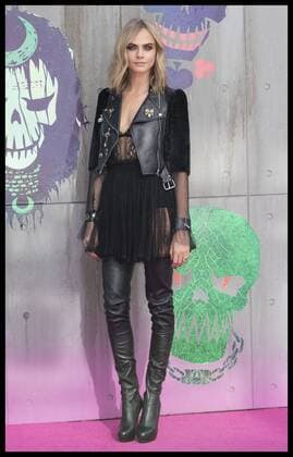 . 03 08 2016. London, United Kingdom. Cara Delevingne arriving for the Suicide Squad premiere in London.  xStephenxLockx xi-Imagesx IIM-13272-0060