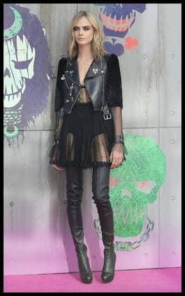 . 03 08 2016. London, United Kingdom. Cara Delevingne arriving for the Suicide Squad premiere in London.  xStephenxLockx xi-Imagesx IIM-13272-0062