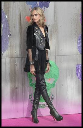 . 03 08 2016. London, United Kingdom. Cara Delevingne arriving for the Suicide Squad premiere in London.  xStephenxLockx xi-Imagesx IIM-13272-0069