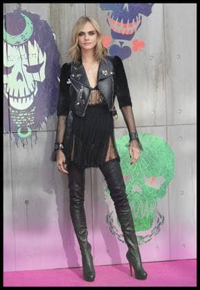 . 03 08 2016. London, United Kingdom. Cara Delevingne arriving for the Suicide Squad premiere in London.  xStephenxLockx xi-Imagesx IIM-13272-0072