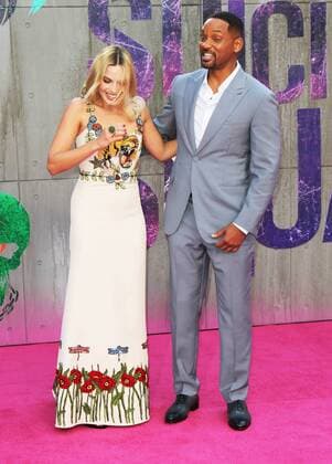 American actress Margot Robbie and actor Will Smith attending the European Premiere of Suicide Squad at London s Odeon Leicester Square. AUGUST 3rd 2016  MESx162568
