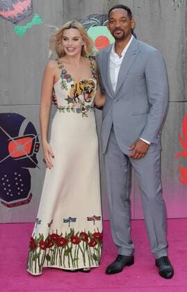 Australian actress Margot Robbie and American actor Will Smith attending the European Premiere of Suicide Squad at London s Odeon Leicester Square. AUGUST 3rd 2016  GBHx162572