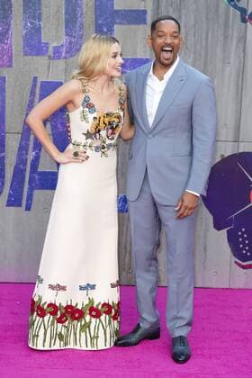 Margot Robbie und Will Smith bei der Europapremiere des Kinofilms Suicide Squad im Odeon Leicester Square. London, 03.08.2016 Foto:xJ.xSpicerx xFuturexImage