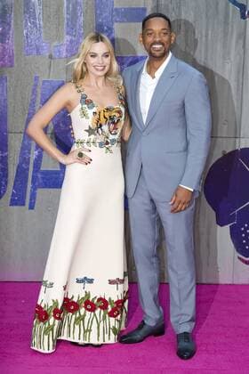 Margot Robbie und Will Smith bei der Europapremiere des Kinofilms Suicide Squad im Odeon Leicester Square. London, 03.08.2016 Foto:xJ.xSpicerx xFuturexImage