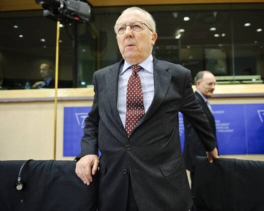 May 05, 2010 - Brussels, BXL, Belgium - former President of the European Commission Jacques Delors during a celebration of Political Declaration on the creation of a European Energy Community in the European Parliament at European Parliament haedquarters in Brussels, Belgium on 2010-05-05 Â - ZUMAw80_