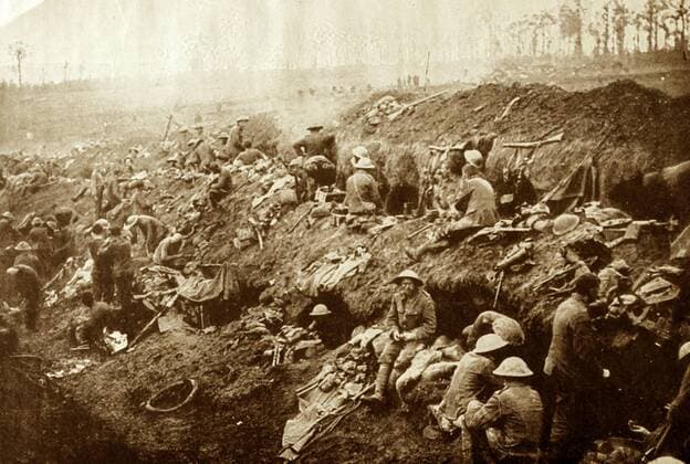 First world War british soldiers in trenches on the western Front circa 1915 WHA  !ACHTUNG AUFNAHMEDATUM GESCHÄTZT! Copyright: WHA UnitedArchivesWHA_044_0657