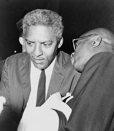Photograph of Bayard Rustin (1912-1987) an American leader in social movements for civil rights, socialism, pacifism and non-violence, and gay rights. Dated 1964 WHA  !ACHTUNG AUFNAHMEDATUM GESCHÄTZT! Copyright: WHA UnitedArchivesWHA_045_0308