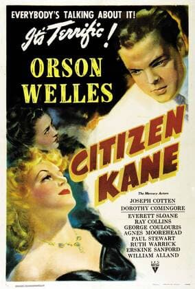 Citizen Kane is a 1941 American drama film directed, co-written, produced by, and starring Orson Welles. The picture was Welles first feature film. Considered by many critics, filmmakers, and fans to be the greatest film ever made. Also starring Joseph Cotten and Dorothy Comingore. WHA  !ACHTUNG AUFNAHMEDATUM GESCHÄTZT! Copyright: WHA UnitedArchivesWHA_047_0832