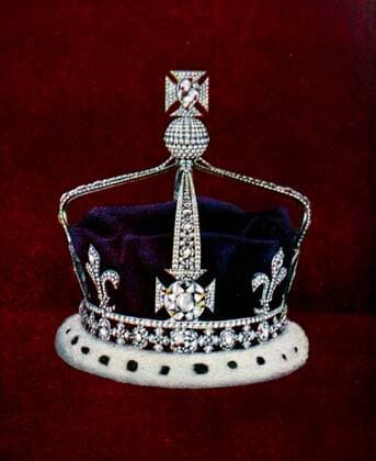 State Crown of Queen Mary of Teck (1867-1953) Consort of King George V. Manufactured for the coronation of George and Mary. Dated 20th Century WHA  !ACHTUNG AUFNAHMEDATUM GESCHÄTZT! Copyright: WHA UnitedArchivesWHA_081_0968