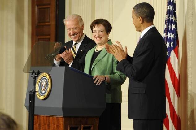 May 10, 2010 - Washington, District of Columbia, U.S. - In the East room at the White House President Barak Obama and Vice President Joe Biden announce U.S. Solicitor General Elena Kagan as U.S. Supreme Court nominee. - ZUMAbw2_