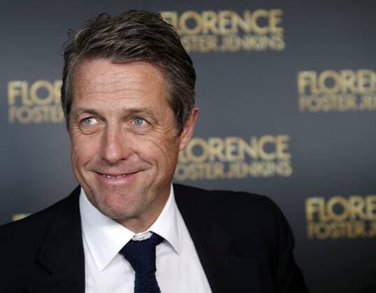 Hugh Grant arrives on the red carpet at the Florence Foster Jenkins New York Premiere at AMC Loews Lincoln Square 13 Theater on August 9, 2016 in New York City.  NYP20160809117 JOHNxANGELILLO
