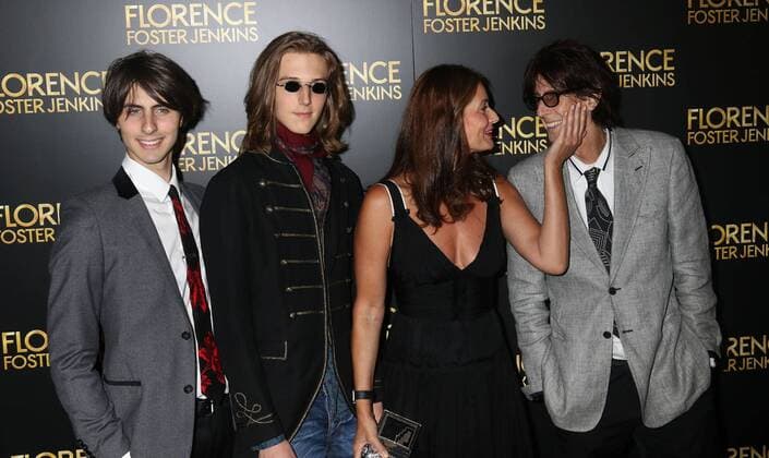 August 9, 2016 - New York, New York, U.S. - JONATHAN OCASEK, OLIVER OCASEK, former model PAULINA PORIZKOVA and her husband singer RICK OCASEK attend the New York premiere of Florence Foster Jenkins held at AMC Loews Lincoln Square. New York U.S. - ZUMAk03_