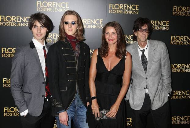 August 9, 2016 - New York, New York, U.S. - JONATHAN OCASEK, OLIVER OCASEK, former model PAULINA PORIZKOVA and her husband singer RICK OCASEK attend the New York premiere of Florence Foster Jenkins held at AMC Loews Lincoln Square. New York U.S. - ZUMAk03_