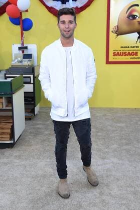 August 9, 2016 - Westwood, California, U.S. - Jake Miller arrives for the premiere of the film Sausage Party at the Village theater. Westwood U.S. - ZUMAo05_