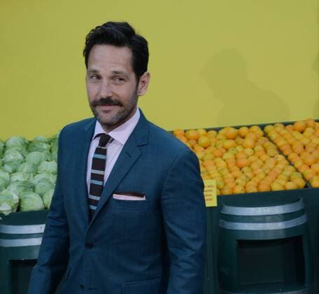 Cast member Paul Rudd, the voice of Darren in the animated motion picture comedy Sausage Party attends the premiere of the film at the Regency Village Theatre in the Westwood section of Los Angeles on August 9, 2016. Storyline: A sausage strives to discover the truth about his existence.  LAP2016080932 JIMxRUYMEN