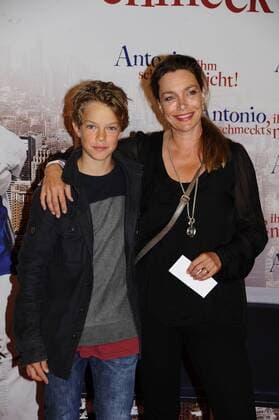 Aglaia Szyszkowitz mit Sohn Samuel Premiere Antonio, ihm schmeckt«s nicht Mathäser Filmpalast Kino, Film, Fernsehen Muenchen 10. August 2016