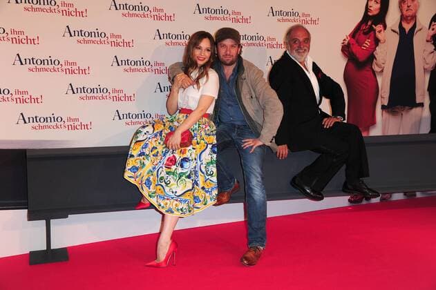 Mina Tander, Christian Ulmen und Alessandro Bressanello bei der Premiere vom Kinofilm Antonio, ihm schmeckt s nicht! am 10.08.2016 in München Antonio, ihm schmeckts nicht Filmpremiere in Muenchen, 2016 