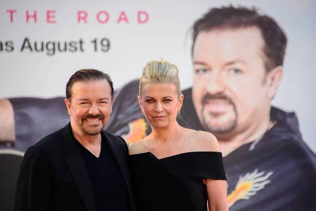 David Brent: Life On The Road Filmpremiere in London . 10 08 2016. London, United Kingdom. Ricky Gervais and Jane Fallon attend the World Premier of David Brent: A Life on the Road .  xChrisxJosephx xi-Imagesx IIM-13292-0005