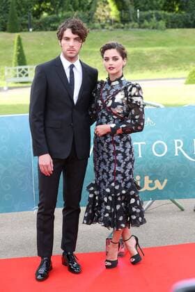 . 11 08 2016. London, United Kingdom. Tom Hughes and Jenna Coleman arriving for the world premiere screening of Victoria, ITV s new drama series on Queen Victoria, at Kensington Palace in London .  xStephenxLockx xi-Imagesx IIM-13295-0002