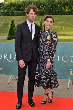 August 11, 2016 - London, London, UK - JENNA COLEMAN and TOM HUGHES attends the VIP press screening of Victoria. The ITV series traces the early life of Queen Victoria, from her accession to the throne at the tender age of 18 through to her courtship and marriage to Prince Albert. London, UK. London UK  - ZUMAl94_
