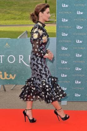 August 11, 2016 - London, London, UK - JENNA COLEMAN and TOM HUGHES attends the VIP press screening of Victoria. The ITV series traces the early life of Queen Victoria, from her accession to the throne at the tender age of 18 through to her courtship and marriage to Prince Albert. London, UK. London UK  - ZUMAl94_