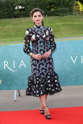 . 11 08 2016. London, United Kingdom. Jenna Coleman arriving for the world premiere screening of Victoria, ITV s new drama series on Queen Victoria, at Kensington Palace in London .  xStephenxLockx xi-Imagesx IIM-13295-0018