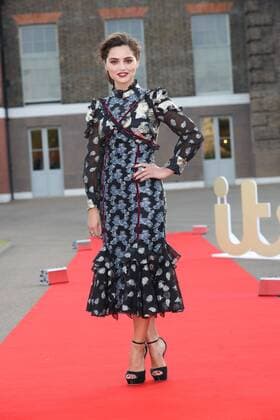 . 11 08 2016. London, United Kingdom. Jenna Coleman arriving for the world premiere screening of Victoria, ITV s new drama series on Queen Victoria, at Kensington Palace in London .  xStephenxLockx xi-Imagesx IIM-13295-0029