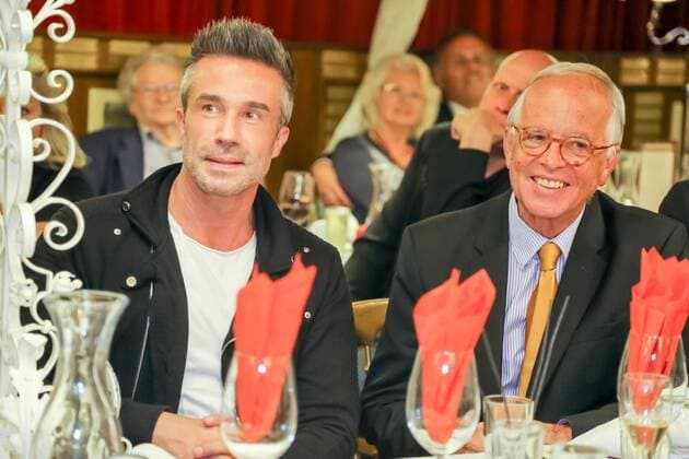 11.08.2016, Marchfelderhof Deutsch-Wagram, Goldener Hans Moser 2016, Ehrung v. Wiener Künstlerclub im Bild: Goran David, Werner Fasslabend