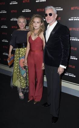 USA: The Get Down premiere in New York Baz Luhrmann (R), Catherine Martin (L), and Lillian Luhrmann (C) attend The Get Down Netflix original series premier at Lehman Center for performing arts in the Bronx.  LevxRadin