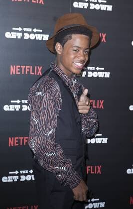 USA: The Get Down premiere in New York Tramaine Brown Jr attends The Get Down Netflix original series premier at Lehman Center for performing arts in the Bronx.  LevxRadin