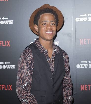 USA: The Get Down premiere in New York Tramaine Brown Jr attends The Get Down Netflix original series premier at Lehman Center for performing arts in the Bronx.  LevxRadin