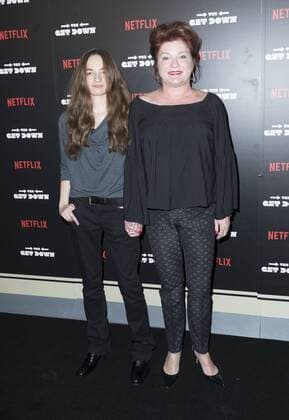 USA: The Get Down premiere in New York Kate Mulgrew (R) attends The Get Down Netflix original series premier at Lehman Center for performing arts in the Bronx.  LevxRadin