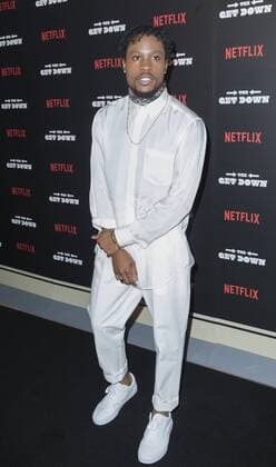 USA: The Get Down premiere in New York Shameik Moore attends The Get Down Netflix original series premier at Lehman Center for performing arts in the Bronx.  LevxRadin
