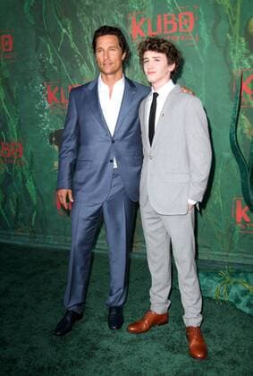 August 14, 2016 - Los Angeles, CA, United States - 14 August 2016 - Los Angeles, California - Matthew McConaughey and Art Parkinson. Kubo and The Two Strings World Premiere held at the AMC Universal City Walk Universal Studios Hollywood in Los Angeles. Photo Credit: AdMedia Los Angeles United States - ZUMAa123
