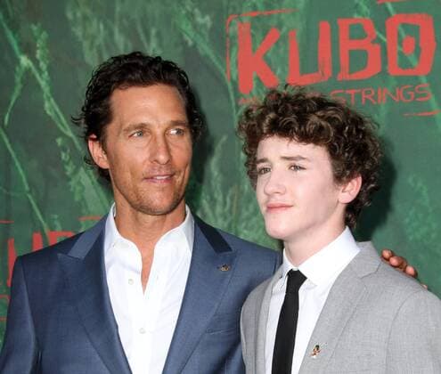 August 14, 2016 - Los Angeles, CA, United States - 14 August 2016 - Los Angeles, California - Matthew McConaughey and Art Parkinson. Kubo and The Two Strings World Premiere held at the AMC Universal City Walk Universal Studios Hollywood in Los Angeles. Photo Credit: AdMedia Los Angeles United States - ZUMAa123