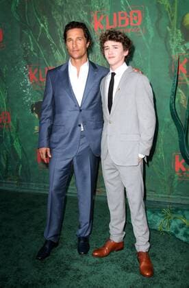 August 14, 2016 - Los Angeles, CA, United States - 14 August 2016 - Los Angeles, California - Matthew McConaughey and Art Parkinson. Kubo and The Two Strings World Premiere held at the AMC Universal City Walk Universal Studios Hollywood in Los Angeles. Photo Credit: AdMedia Los Angeles United States - ZUMAa123