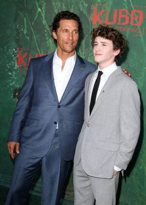 August 14, 2016 - Los Angeles, CA, United States - 14 August 2016 - Los Angeles, California - Matthew McConaughey and Art Parkinson. Kubo and The Two Strings World Premiere held at the AMC Universal City Walk Universal Studios Hollywood in Los Angeles. Photo Credit: AdMedia Los Angeles United States - ZUMAa123