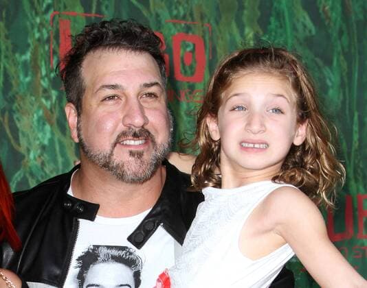 August 14, 2016 - Los Angeles, CA, United States - 14 August 2016 - Los Angeles, California - Joey Fatone, daughter Kloey Alexandra Fatone. Kubo and The Two Strings World Premiere held at the AMC Universal City Walk Universal Studios Hollywood in Los Angeles. Photo Credit: AdMedia Los Angeles United States - ZUMAa123