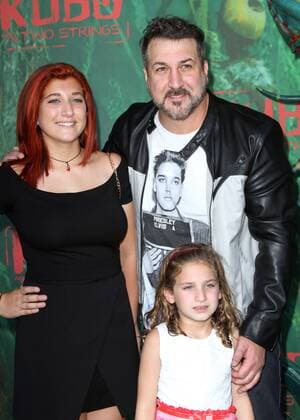 August 14, 2016 - Los Angeles, CA, United States - 14 August 2016 - Los Angeles, California - Joey Fatone, daughters Briahna Joely Fatone, Kloey Alexandra Fatone. Kubo and The Two Strings World Premiere held at the AMC Universal City Walk Universal Studios Hollywood in Los Angeles. Photo Credit: AdMedia Los Angeles United States - ZUMAa123