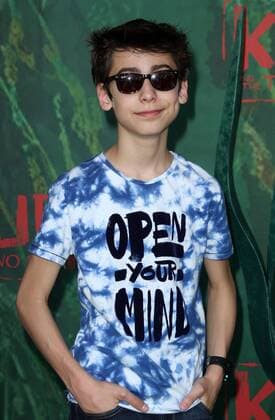 August 14, 2016 - Los Angeles, CA, United States - 14 August 2016 - Los Angeles, California - Aidan Gallagher. Kubo and The Two Strings World Premiere held at the AMC Universal City Walk Universal Studios Hollywood in Los Angeles. Photo Credit: AdMedia Los Angeles United States - ZUMAa123