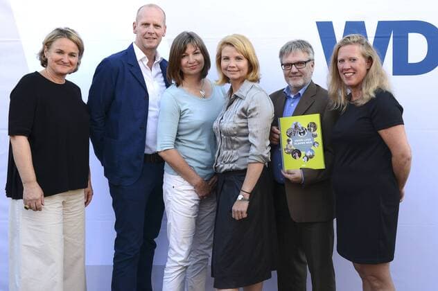 Eva Schoettel-Dreier, Jobst Knigge, Monika Pohl, Annette Frier, Thmas Kamp und Christiane Hinz beim Preview zur sechsteiligen WDR Doku-Reihe Unser Land im Cinenova. Köln,15.08.2016 Foto:xJ.xKrickx xFuturexImage