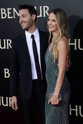 Cast member Jack Huston and model Shannan Click attend the premiere of the motion picture drama Ben-Hur at TCL Chinese Theatre in the Hollywood section of Los Angeles on August 16, 2016. Storyline: The epic story of Judah Ben-Hur (Jack Huston), a prince falsely accused of treason by his adopted brother, an officer in the Roman army. After years at sea, Judah returns to his homeland to seek revenge, but finds redemption.  LAP2016081613 JIMxRUYMEN