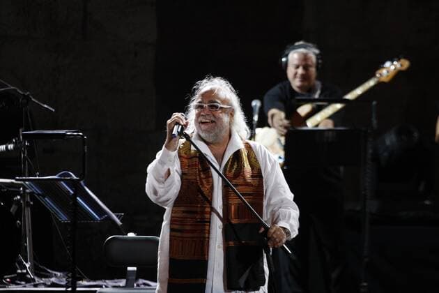 June 25, 2010 - Athens, Greece - Singer DEMIS ROUSSOS live at the Roman theater of Herodes Atticus in Athens - ZUMAv62_