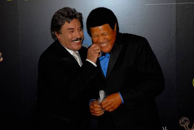 Jun 27, 2010 - Las Vegas, Nevada, U.S. - Entertainer TONY ORLANDO and singer CHUBBY CHECKER at the Las Vegas Hilton for the 37th Annual Daytime Emmy Awards. - ZUMAn50_