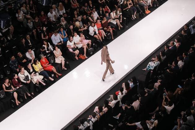Malaysia: Kuala Lumpur Fashion Week 2016 A model walks on a runway during Kuala Lumpur Fashion Week 2016.  AdyxAbdxRopha