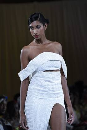 August 20, 2016 - Toronto, Canada - A model on the catwalk during the African Fashion Week in Toronto,Canada on 20th August,2016. Toronto Canada  - ZUMAn230
