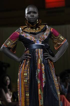 August 20, 2016 - Toronto, Canada - An African origin model on the catwalk during the African Fashion Week in Toronto,Canada on 20th August,2016. Toronto Canada  - ZUMAn230